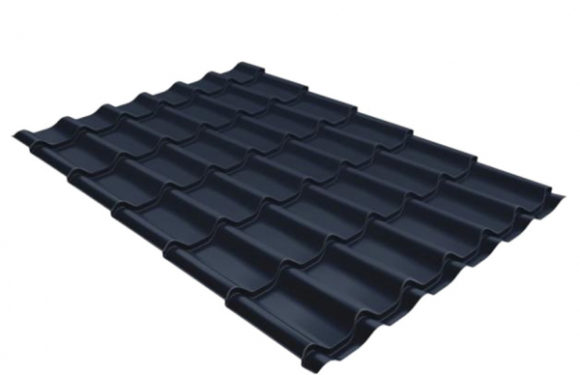 Металлочерепица 1,18х3,60 м толщина 0,5 мм Стальной Бархат/Rooftop Matte графитовый серый RAL 7024