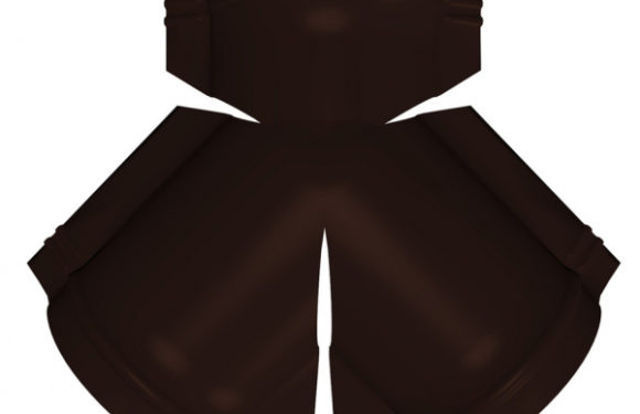 Тройник Y конька полукруглого коричневый RAL 8017