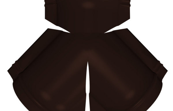 Тройник Y конька полукруглого коричневый RAL 8017
