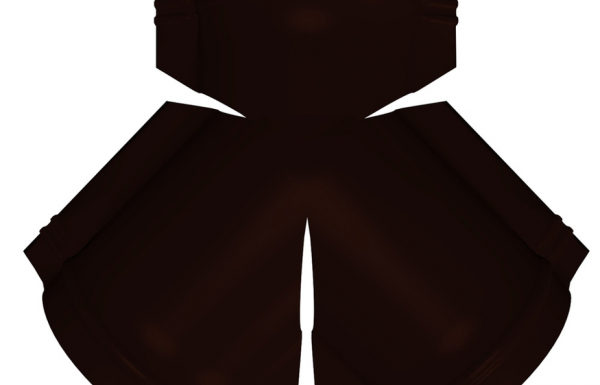 Тройник Y конька полукруглого Стальной Бархат/Rooftop Matte темно-коричневый RR 32