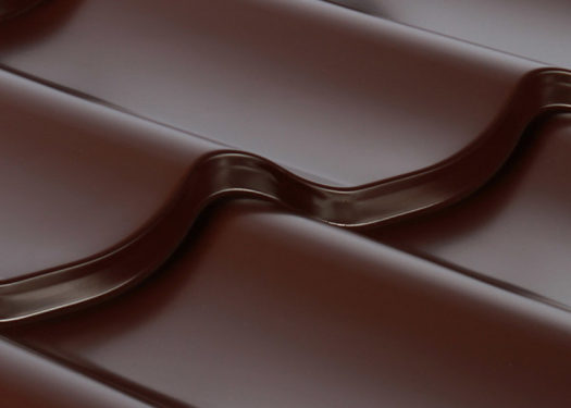 Металлочерепица 1,18х2,22 м толщина 0,37 мм шоколад RAL 8017 Монтеррей