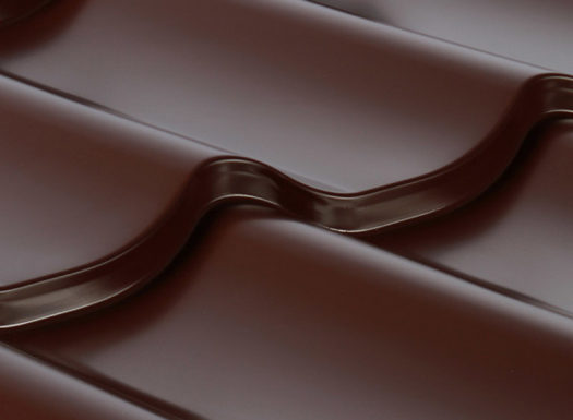 Металлочерепица 1,18х2,22 м толщина 0,37 мм шоколад RAL 8017 Монтеррей