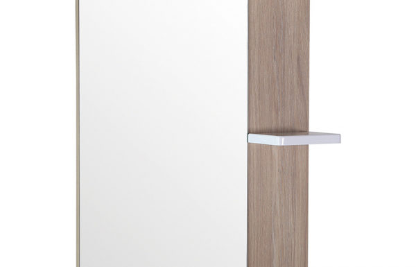 Зеркало АСБ-Мебель Магнолия 600 мм с подсветкой дуб янтарный/ белый