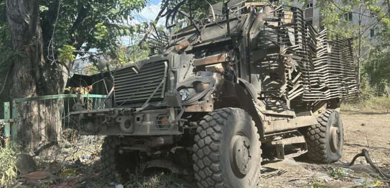 Военные захватили под Авдеевкой американский бронетранспортер