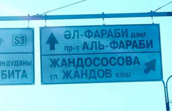 “Жандососова“: новое “название“ улицы рассмешило алматинцев